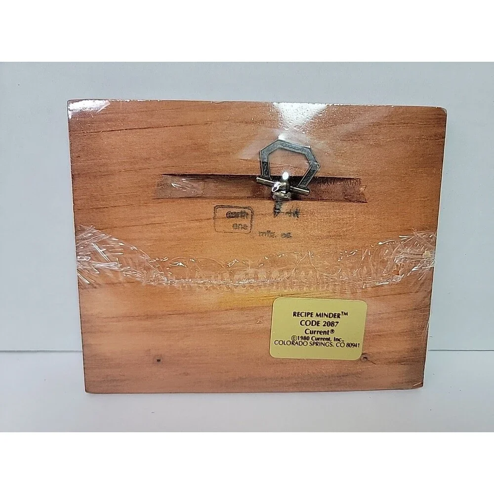 Vintage 1980 Current Inc Recipe Minder Wood Wall Plaque Fruit Kitchen Decor